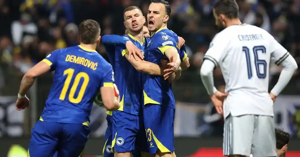 Боснийцы ворвались на пресс-конференцию после победы над Италией