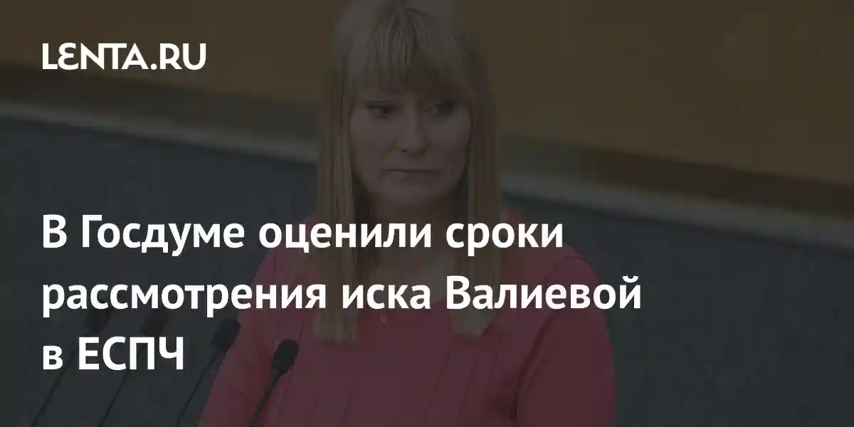 В Госдуме оценили сроки рассмотрения иска Валиевой в ЕСПЧ